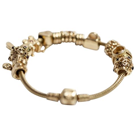 pandora jewelry gold rings|pandora 14 carat gold charms.